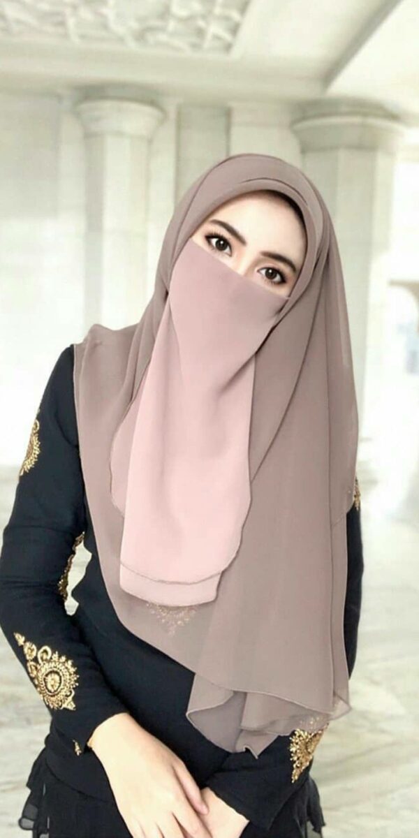 Noor Luxe Niqab Set – Mocha Rose